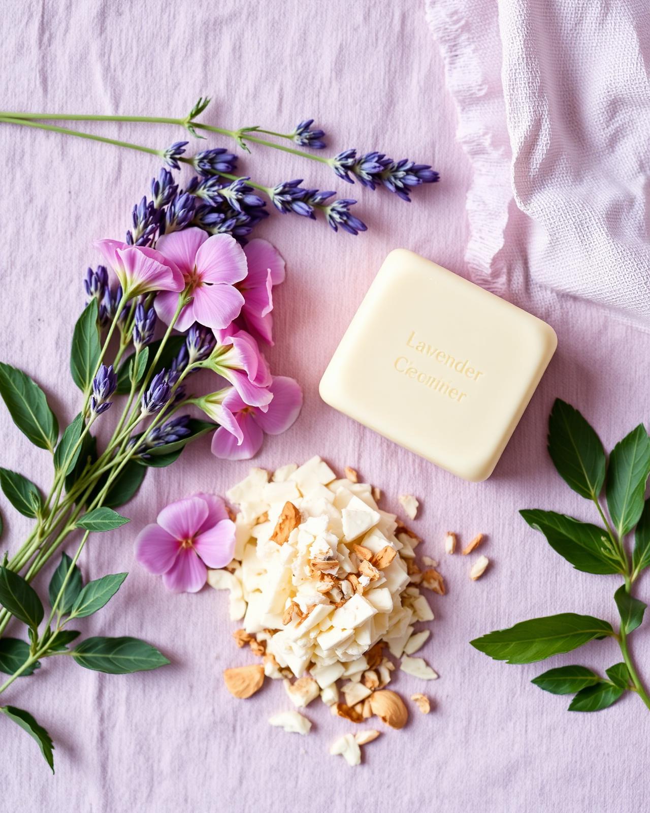 Ingrédients naturels Shampoing Solide Lavande & Géranium