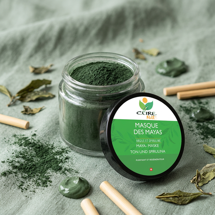 Masque Visage des Mayas Argile et Spiruline - Masque anti-imperfections